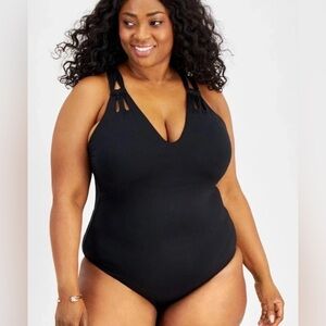 Becca Etc Rebecca Virtue Color Code Strappy One-Piece Swimsuit Size 2X 20-22